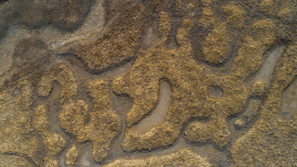 Aerial views of dry river beds