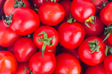 Background, texture, pattern of fresh red tomatoes
