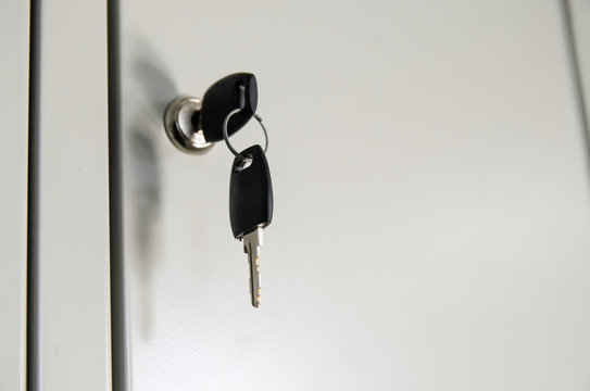 keys in the door of a private locker