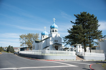 Holy Resurrection Russian Orthodox Church on Kodiak Island Alaska