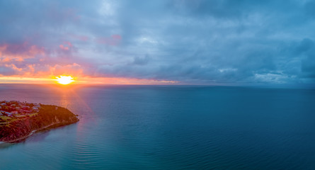 Fototapeta premium Sunset over water on Mornington Peninsula, Victoria, Australia