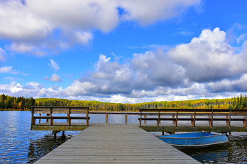 Obraz premium Old Wooden boat Dock