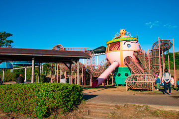タコの遊具のある公園　The park with octopus shaped play equipment