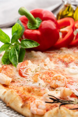 Hot homemade italian pizza