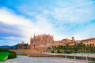 Catedral de Mallorca in Palma town on Mallorca Island in Spain.