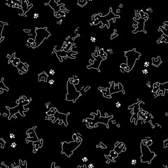 可愛いイヌのパターン