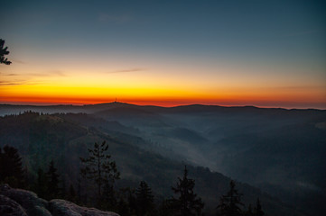 Sunset in the Carpathians