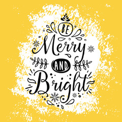 Merry Christmas typography.