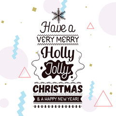 Merry Christmas typography.