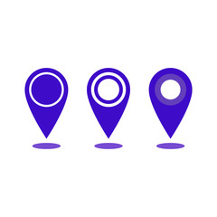 Location icon, map pin vector symbol