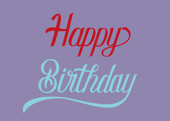 Happy birthday typography design illustration