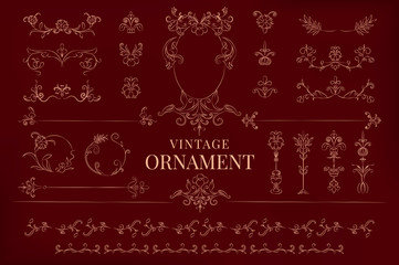 Vintage flourish ornament illustration