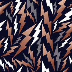 Copper thunder seamless pattern background