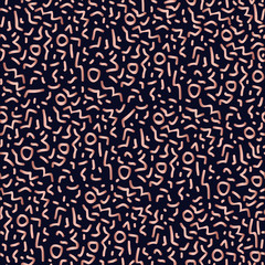 Copper 80s retro seamless pattern background