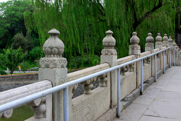 Qionghua island stone bridge in the Beihai Park,Beijing, China