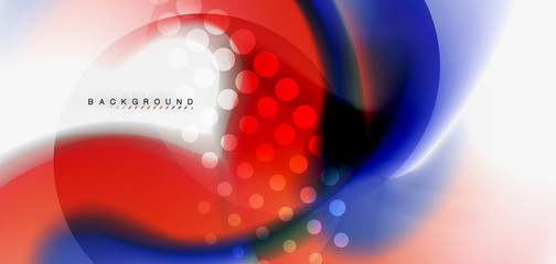 Color flowing wave, trendy liquid design template
