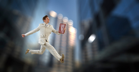 His active position in life . Mixed media