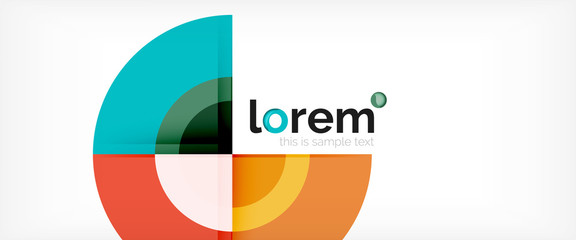 Multicolored round shapes abstract background