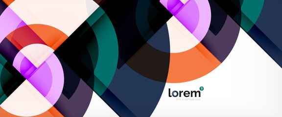 Fototapeta premium Multicolored round shapes abstract background