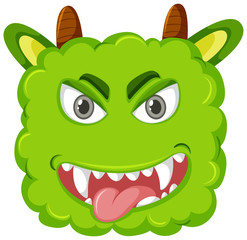 A playful monster head