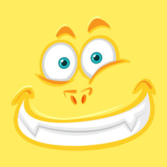 Obraz premium Yellow monster facial expression