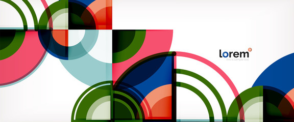 Vector abstract colorful circles background