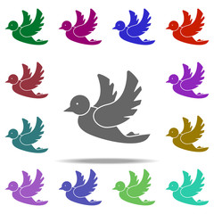 Fototapeta na wymiar dove icon. Elements of Angel and demon in multi color style icons. Simple icon for websites, web design, mobile app, info graphics