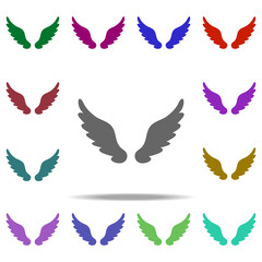 Fototapeta na wymiar wings icon. Elements of Angel and demon in multi color style icons. Simple icon for websites, web design, mobile app, info graphics
