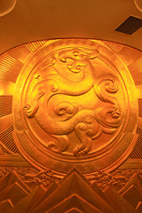 China millennium monument in Beijing golden statue, China
