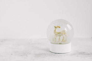 Reindeer Snow Globe