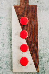 Red and White Macarons