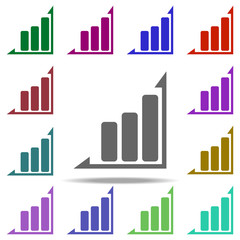 financial chart icon. Elements of University life in multi color style icons. Simple icon for websites, web design, mobile app, info graphics