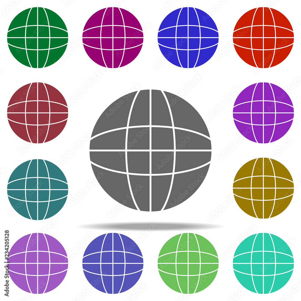 Poster globe icon. elements of university life in multi color style icons. simple icon for websites, web de