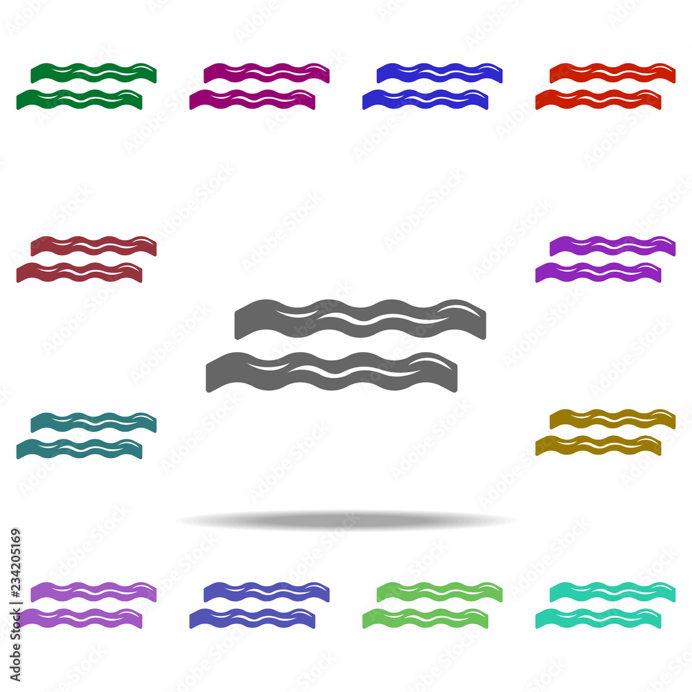 Poster waves icon. elements of university life in multi color style icons. simple icon for websites, web de
