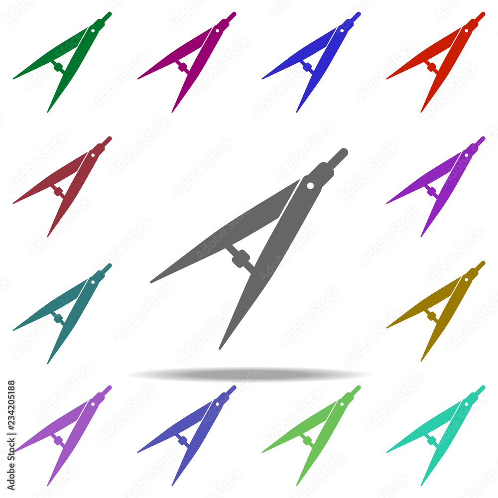 Poster compass icon. elements of university life in multi color style icons. simple icon for websites, web 