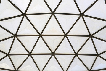 A steel beam on roof of a building.