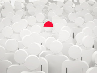 Man with flag of monaco in a crowd