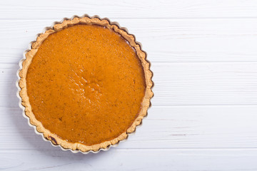Homemade american traditional pumpkin pie © whitestorm