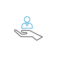 finance, support 2 colored line icon. Simple colored element illustration. support icon outline symbol design from finance set