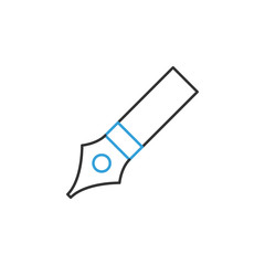 finance pen 2 colored line icon. Simple colored element illustration. pen icon outline symbol design from finance set