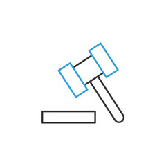 finances, court 2 colored line icon. Simple colored element illustration. finances, court icon outline symbol design from finance set
