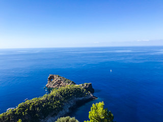 View of the sea from cliff