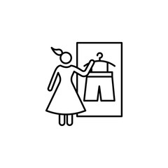 closet, gay, homosexual icon. Element of gender Identity icon. Thin line icon for website design and development, app development. Premium icon