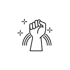 Fight, Lgbt, rainbow icon. Element of gender Identity icon. Thin line icon for website design and development, app development. Premium icon