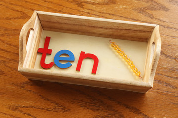 Montessori Letters Spelling Ten
