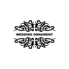 Wedding ornament vector template.