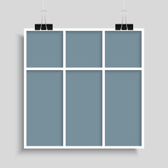 Collage Six Frames for Photo or Illustration.