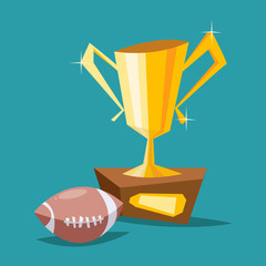 Cup for winning American football.