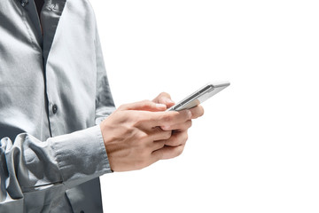 Businessman using mobile phone