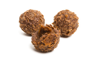 chocolate truffle isolated